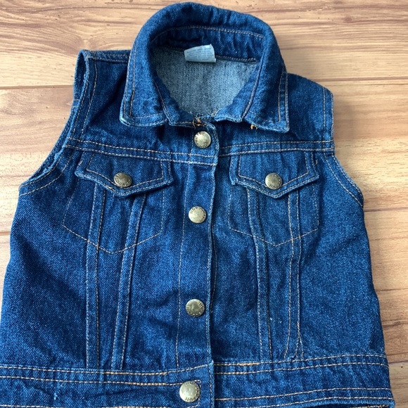 Original Authentic Hopscotch Denim Jean Vest 12 months Vintage 80s 1980s Baby - Picture 6 of 6